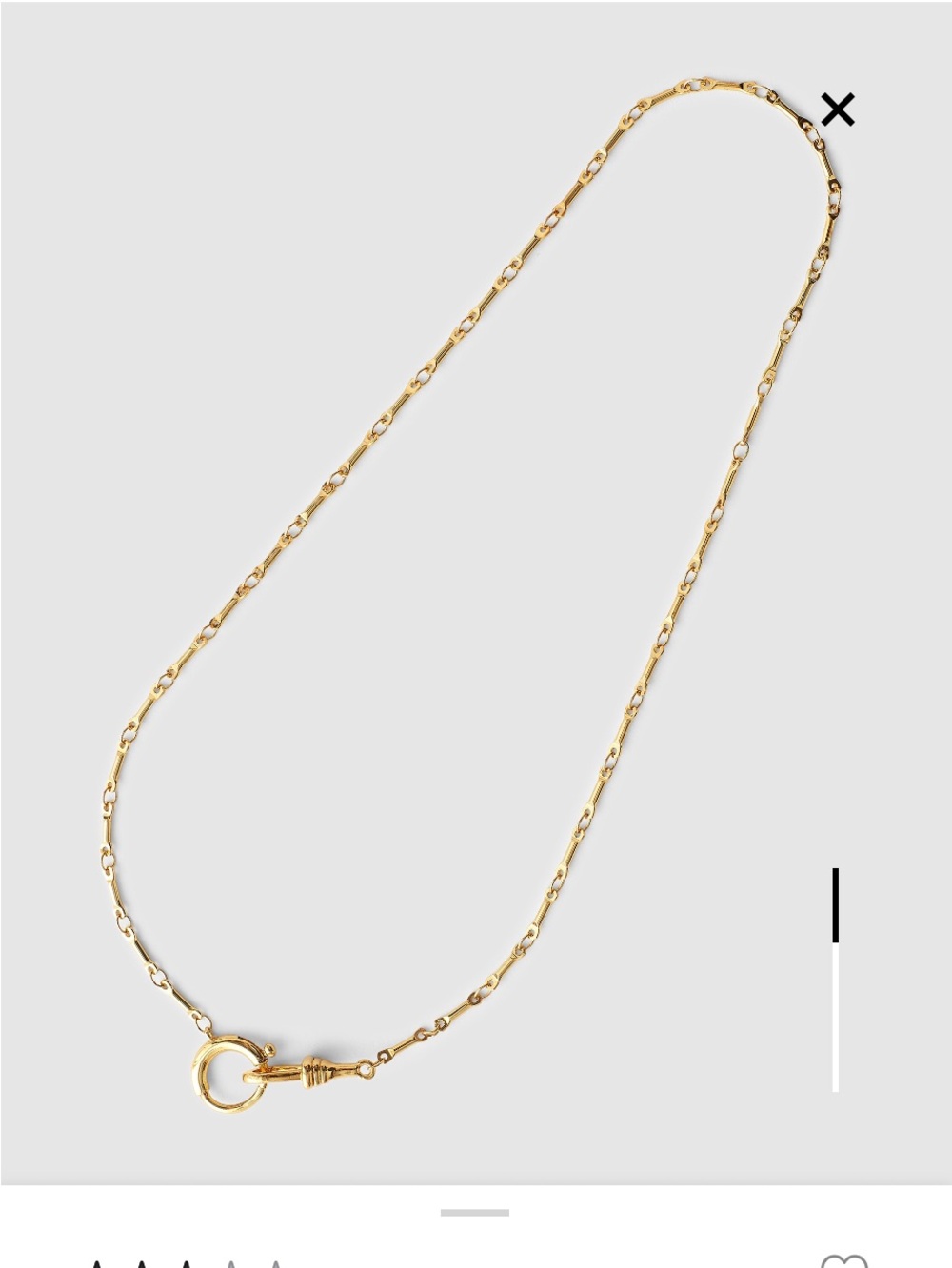 Madewell Charm Holder/Bar-Link Watch Chain Necklace